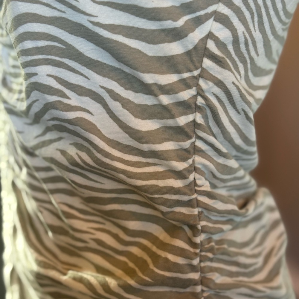 Motel Rocks Zebra Pattern Mini Ruched Dress Size Medium - Picture 4 of 7